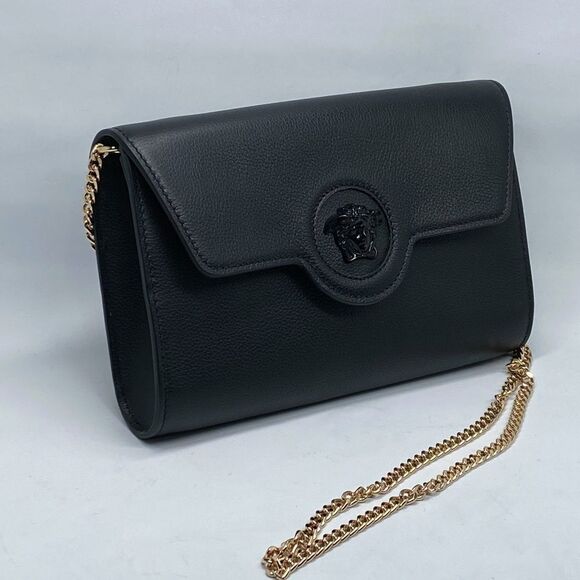 Versace La Medusa Tonal Leather Wallet Crossbody Bag - Picture 3 of 11